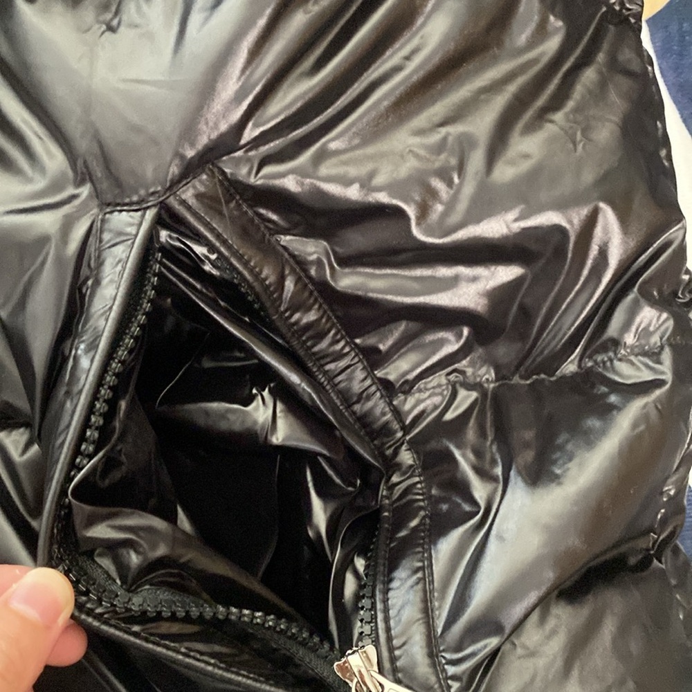 Moncler Glements Long Black Down Jacket - Picture 4 of 8